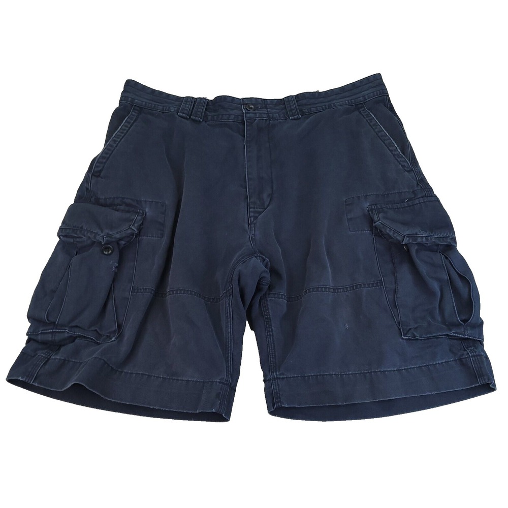 Vintage Polo Ralph Lauren Shorts‎ Men's 38x10 Blue Cargo Baggy Classic Chino